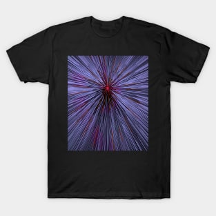 A colorful hyperdrive explosion - lilac with red highlights version T-Shirt